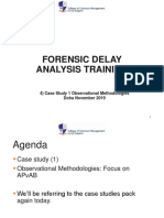 Forensic Delay Analysis - Session 4 Case Study 1 Observational