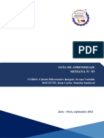 GUÍA N°3. Cálculo Diferencial e Integral de una Variable