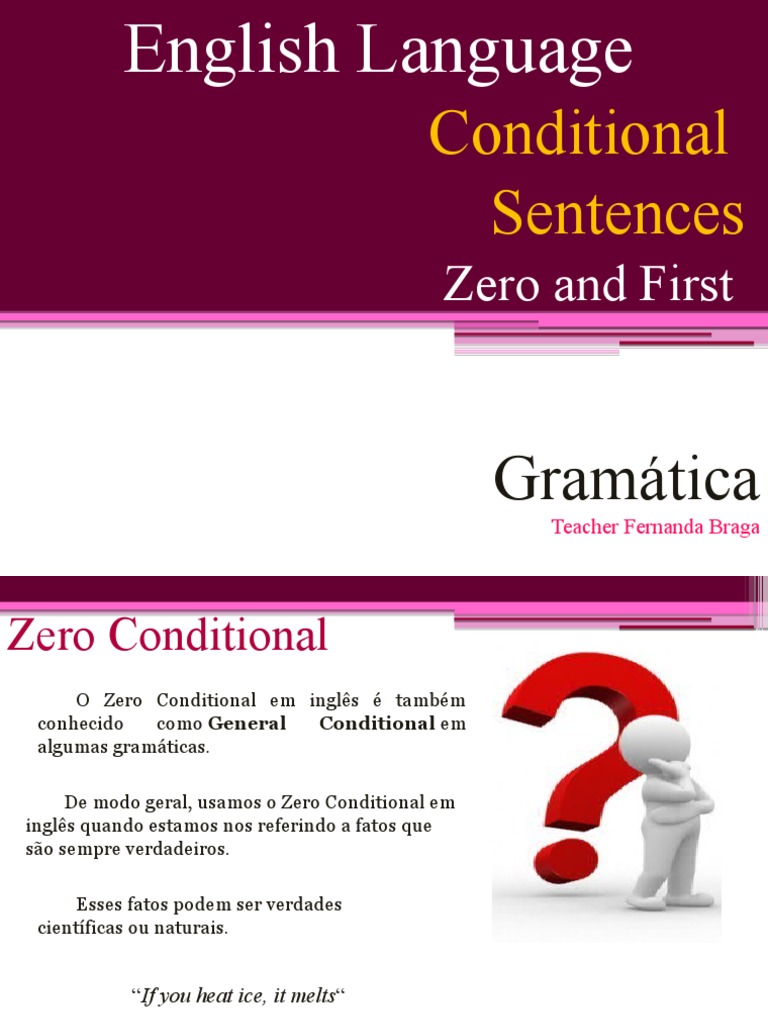 Estrutura e Exemplos do Zero Conditional | PDF | Assunto (gramática ...