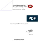 Albanis Salas 6to 53 UNIPAP-FUNDAMETAL Clasificación de Los Impuestos en Venezuela