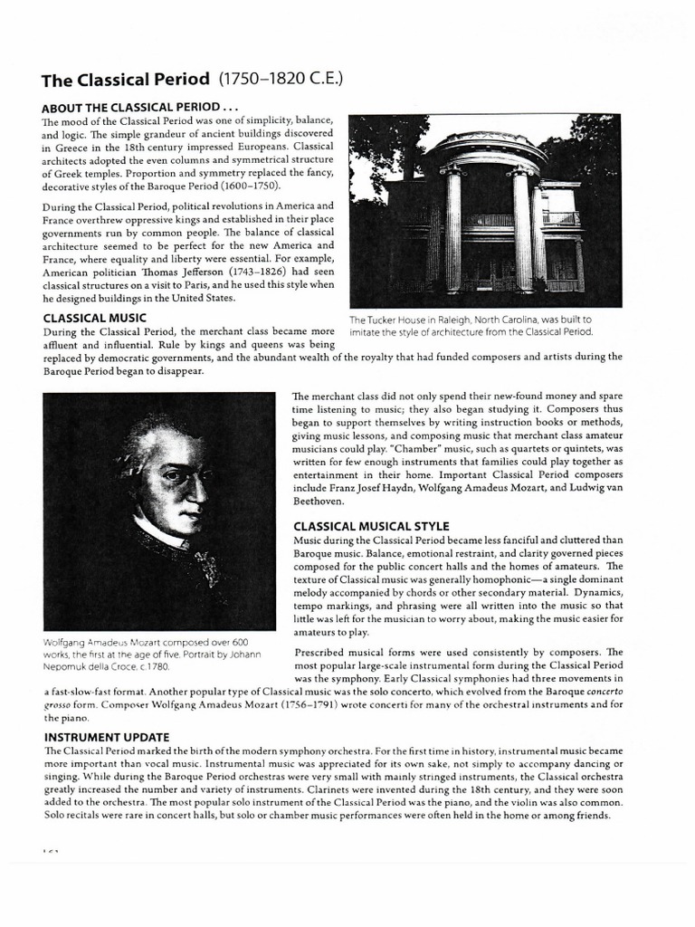 Classical Era 1750-1820 Notes | PDF