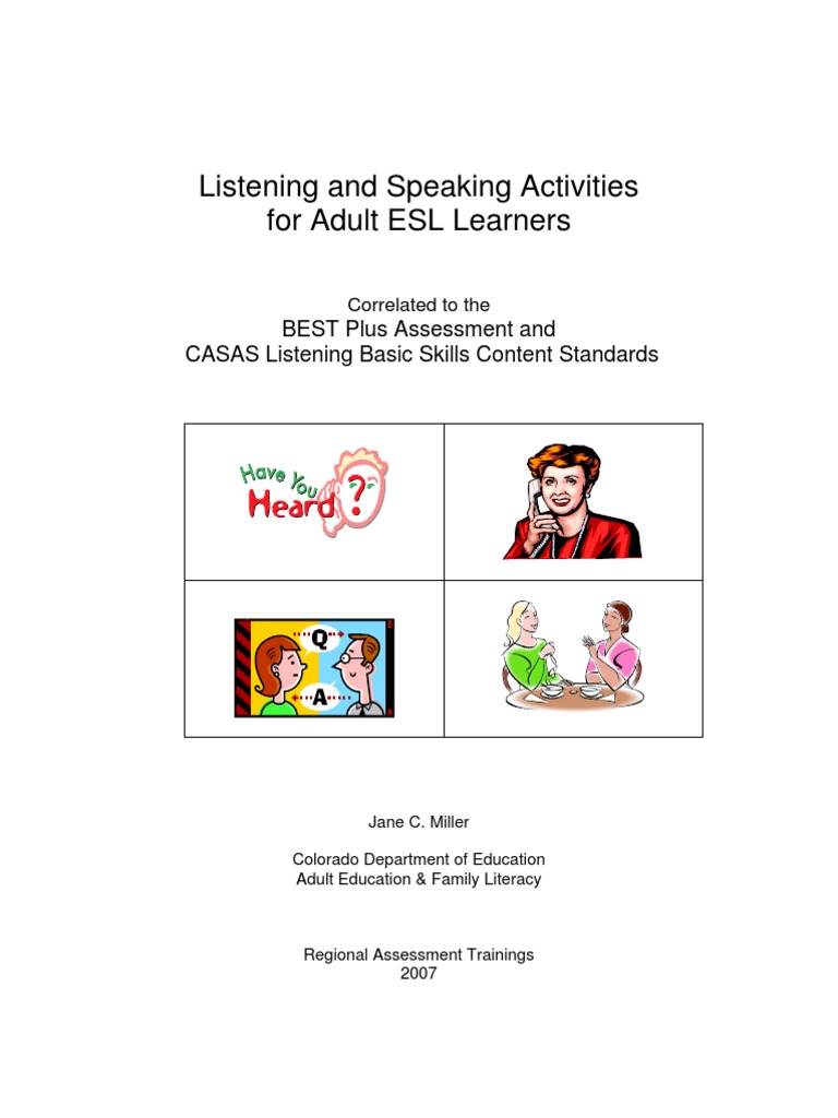 Listening and Speaking Activities | PDF | Question | Reading Comprehension