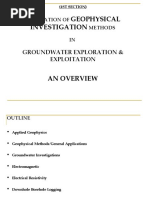 Geophysical Investigation: Groundwater Exploration & Exploitation