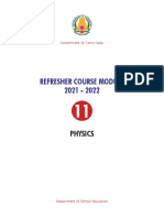 11th Physics Refresher Course Module 2021-2022 English Medium Download PDF