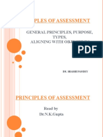 Principles of Assessment: General Principles, Purpose, Types, Aligning With Objectives