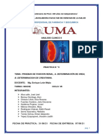 Análisis de función renal