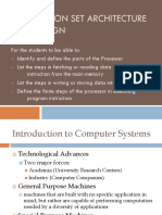 Instruction Set Architecture and Design