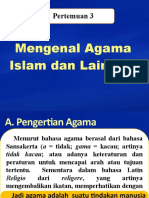 PERTEMUAN 3 (Agama Islam & Lainnya)