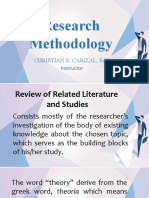 Research Methodology: Christian N. Carizal, Edd Instructor