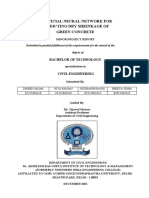 Artificial Neural Network For Predicting Dry Shrinkage of Green Concrete