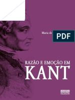 BORGES, M. Razão e Emoção em Kant