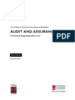 Audit and Assurance. ICAEW