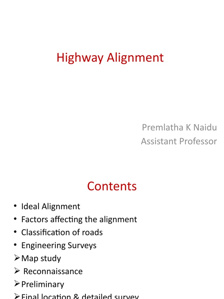 Factors Influencing Highway Alignment | PDF | Road | Road Surface