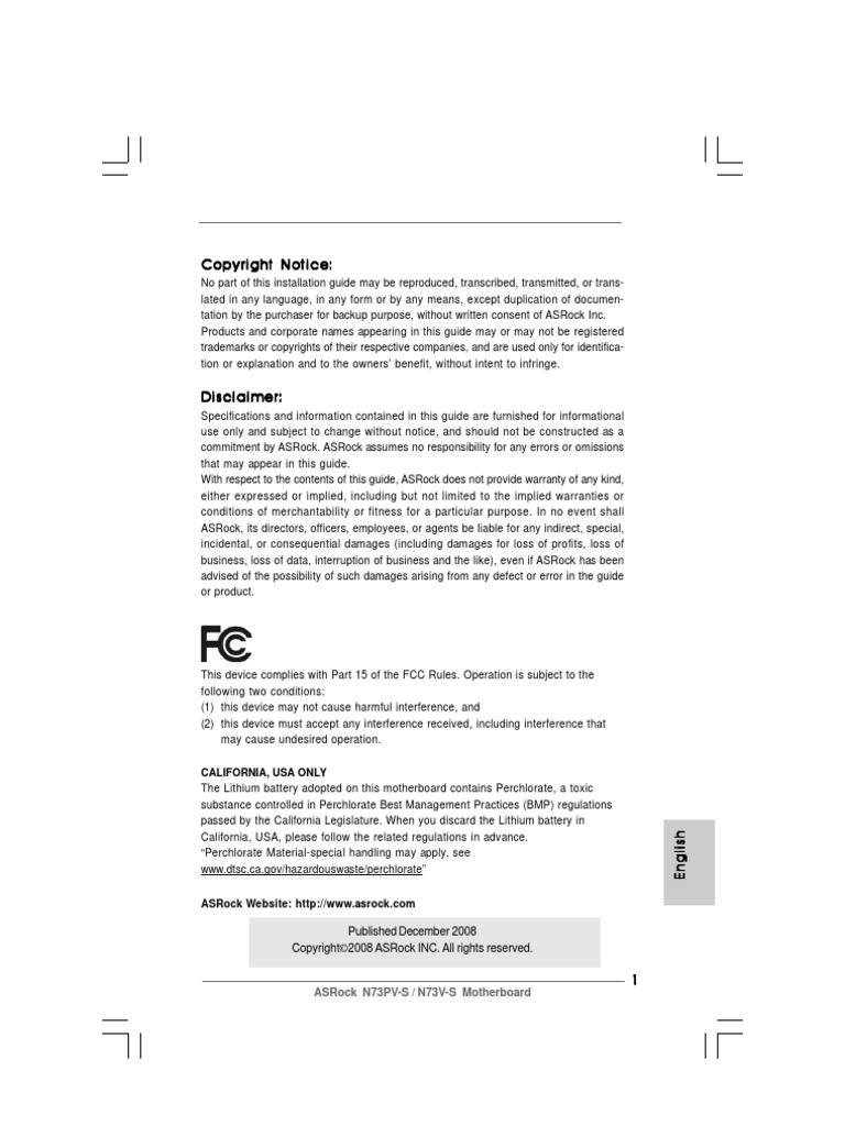 N73V S | PDF | Bios | Digital Electronics