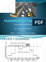 Oferta y demanda de transporte en sistemas viales