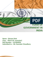 Parliamentary Form of Government in India