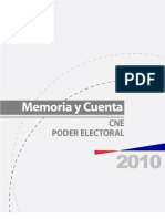 Memoria y Cuenta Cne 2010