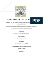 Stella Maris College (Autonomous) : A Study On Awareness of Netiquette Among Working Professionals