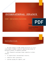 International Finance: Topic: Imf Lending Facilities