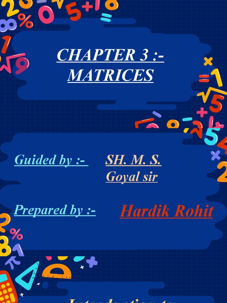 Class 12 Maths Matrices | PDF | Matrix (Mathematics) | Algebra