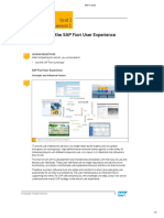 Unit 1 Lesson 1: Identifying The SAP Fiori User Experience