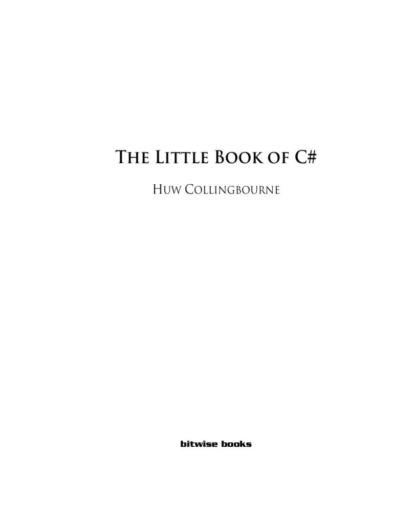 C Sharp | PDF | C Sharp (Programming Language) | Boolean Data Type