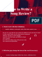 How To Write A Song Review?