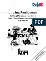 Araling Panlipunan: Ikatlong Markahan - Modyul 4: Mga Tungkulin Sa Pangangalaga NG Kapaligiran