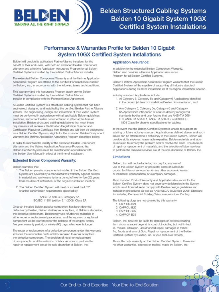 IBDN-10GX-25 Year System Certification | PDF | Electronics ...