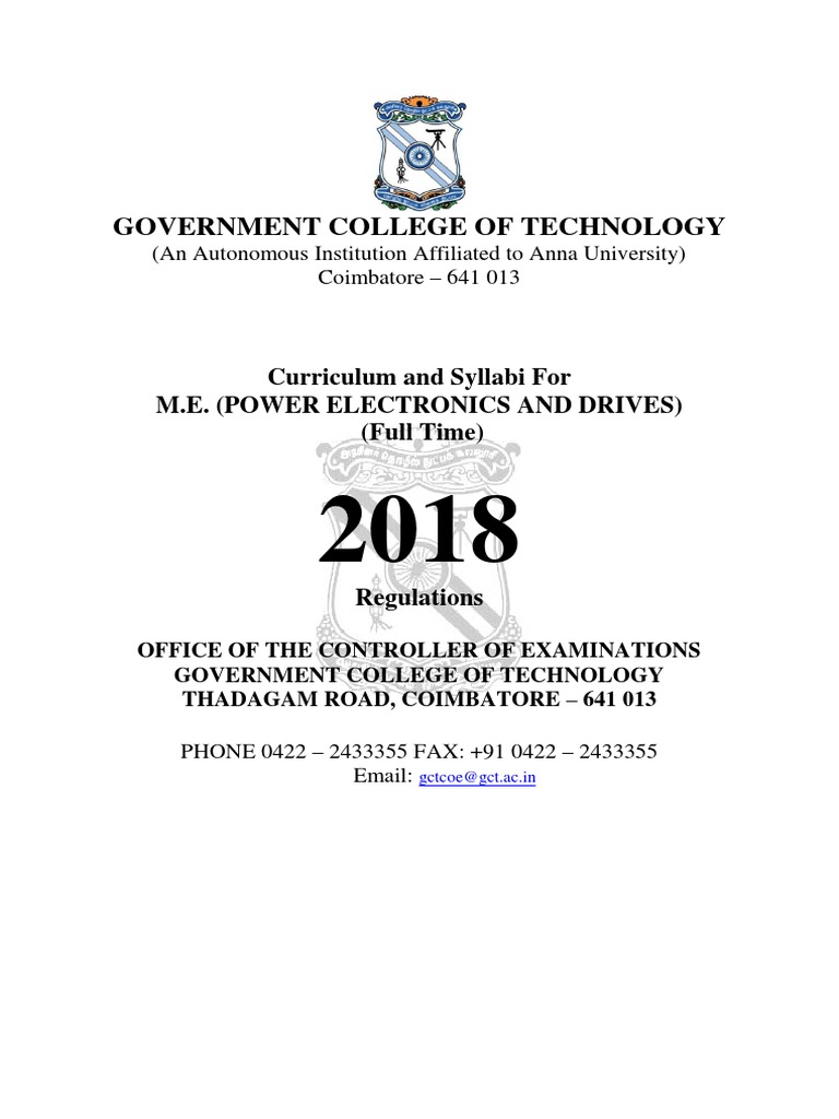 M.E Power Electronics and Drives PDF Power Inverter Electric Motor