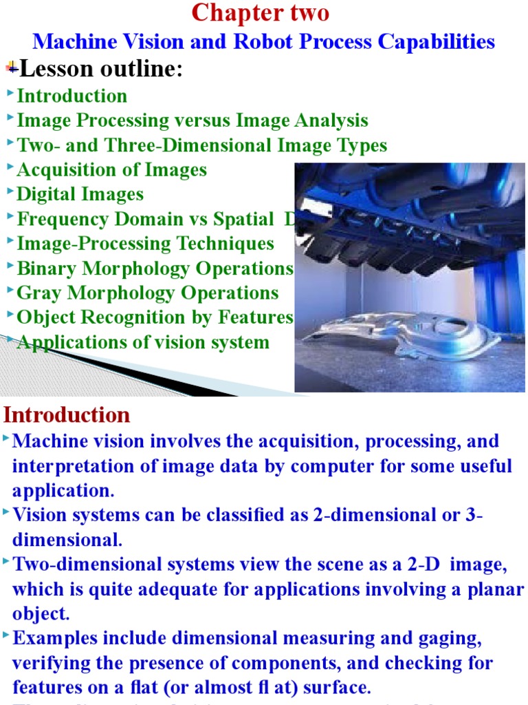 PE-5112 Ch2 Machine Vision and Robot Process Capabilities | PDF ...