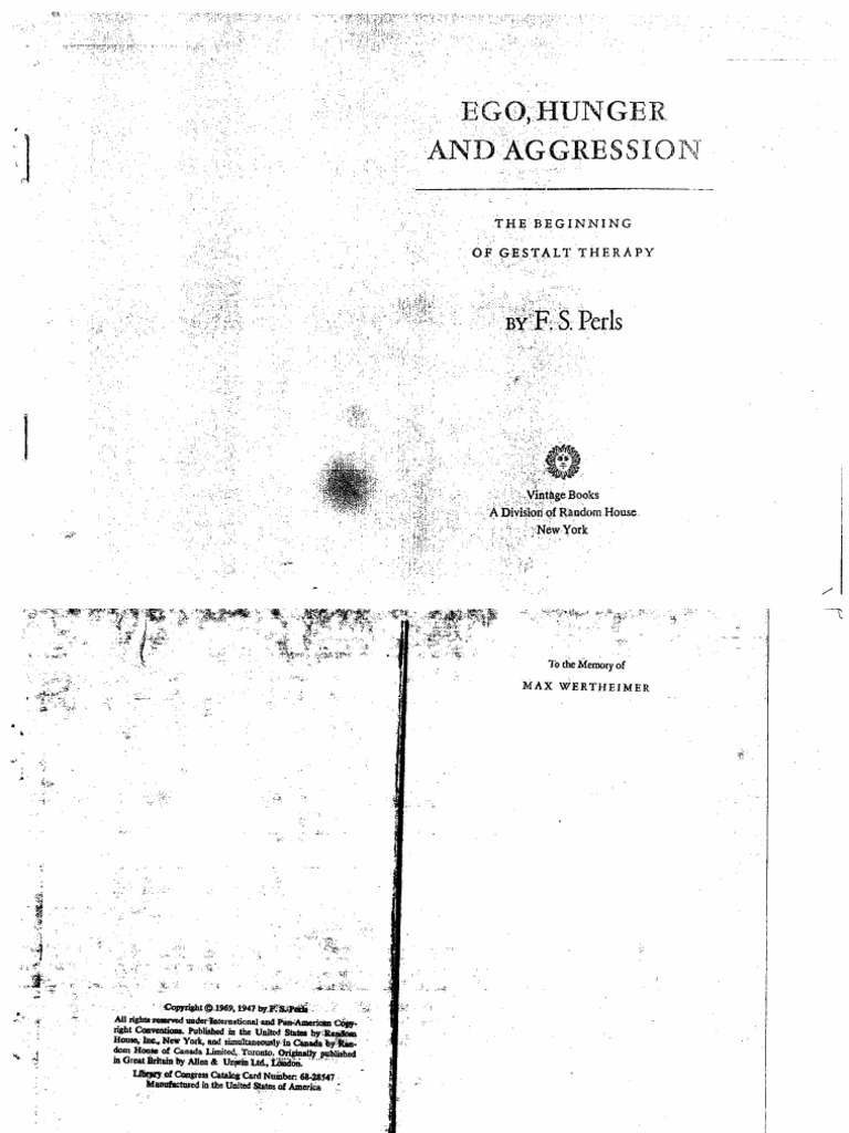 Ego Hunger and Aggression | PDF