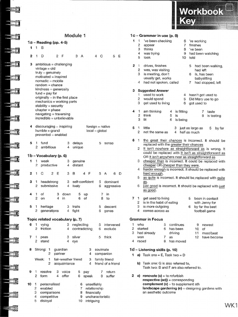 Workbook Key | PDF