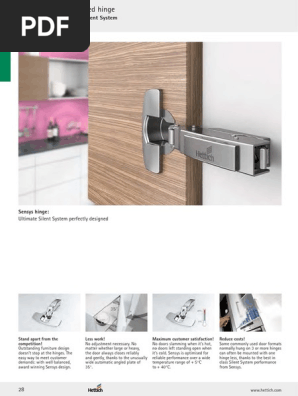 Soft Close Concealed Hinge 110 - Hettich Sensys 8645i