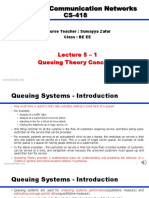 Computer Communication Networks CS-418: Lecture 5 - 1 Queuing Theory Concepts