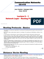 Computer Communication Networks CS-418: Lecture 9 - 1 Network Layer - Routing Protocols