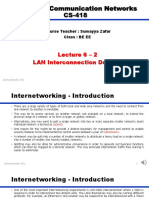 Computer Communication Networks CS-418: Lecture 6 - 2 LAN Interconnection Devices