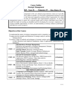 Course Outline Strategic Management Course Code: MBAC0029 Year: II Trimester: IV Preamble