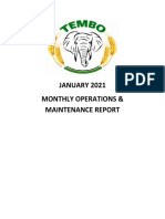 JANUARY 2021 Monthly Operations & Maintenance Report