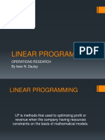 Linear Programming: Operations Research by Iwan N. Daulay