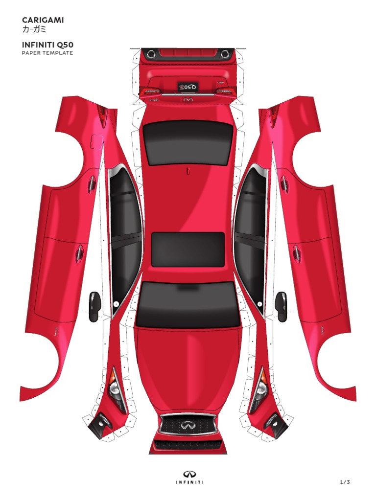 Infiniti Q50 Papercraft Template | PDF