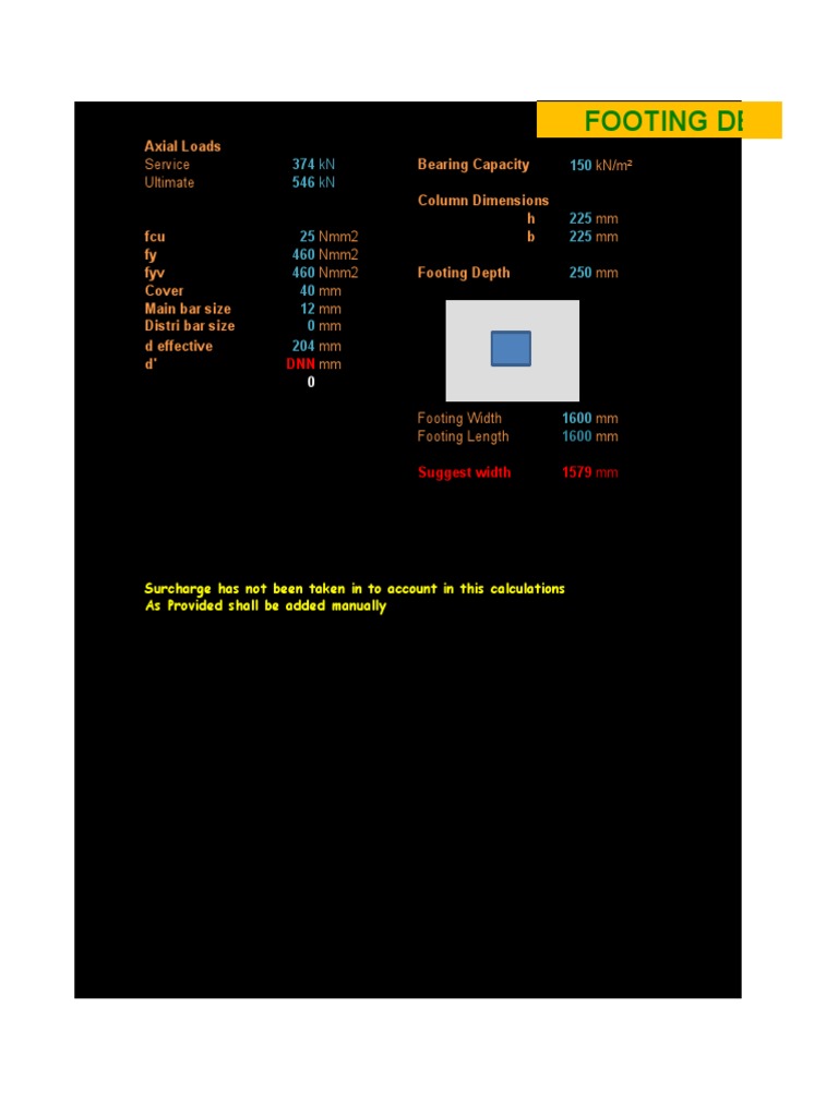 06.footing Design Bs 8110 1997 PDF Building Engineering Classical