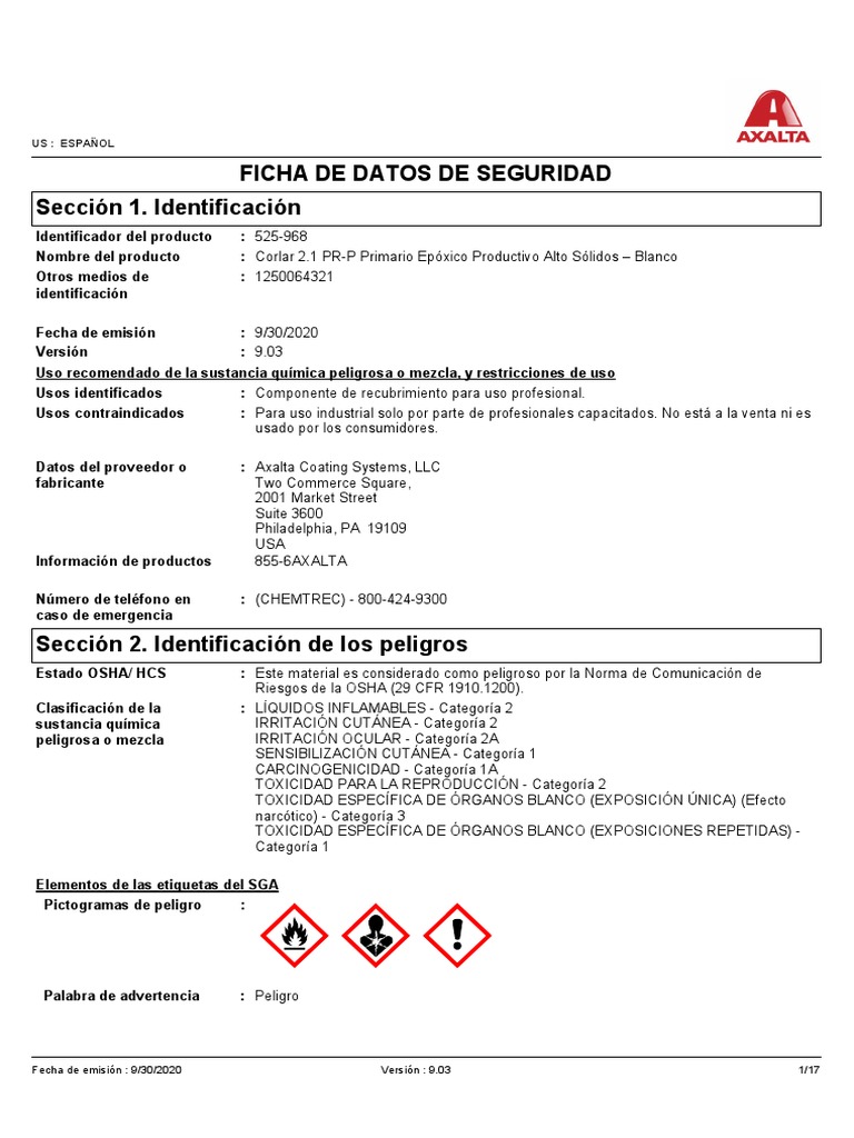 Corlar 2.1 PR-P Primario Epóxico Productivo Alto Sólidos - Blanco | PDF ...