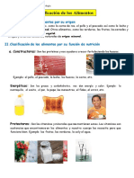 Clasificación de Los Alimentos