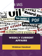 Weekly Current Affairs Weekly Current Affairs: Webinar Handout Webinar Handout