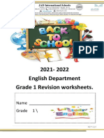 Revision Sheet Grade1 English2021