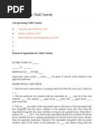 Child Custody Application Format | PDF | Legal Guardian | Family Law
