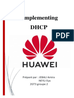 Implementing DHCP: Préparé Par: JEBALI Amira Neyli Eya 2GT3 Groupe 2