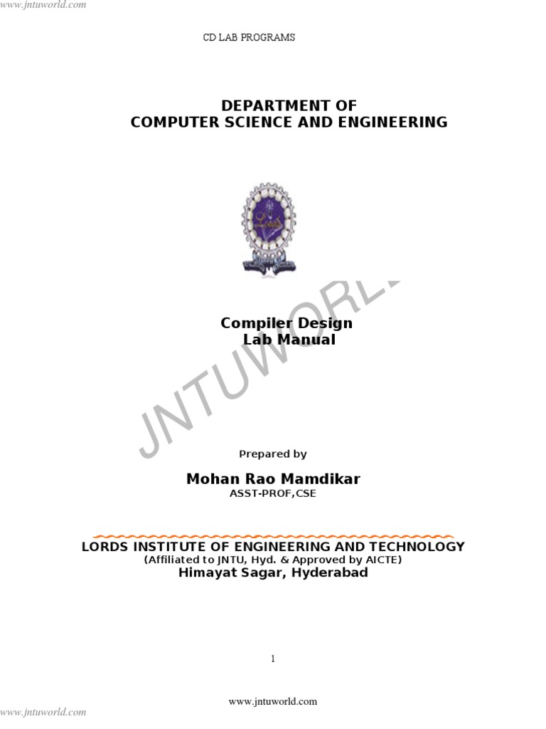 Compiler Design Lab Manual PDF Metalogic Syntax (Logic)