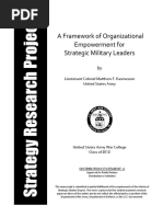 A Framework of Organizational Empowerment For Strategic Military Leaders